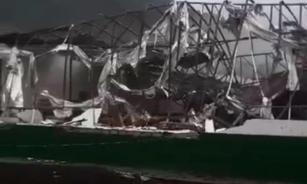 Vendaval destrói pavilhão e derruba árvores em cidade de SC
