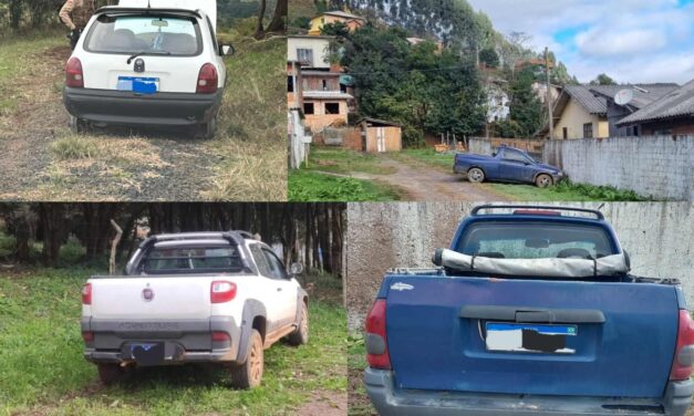 PM de Lages recupera 3 veículos furtados