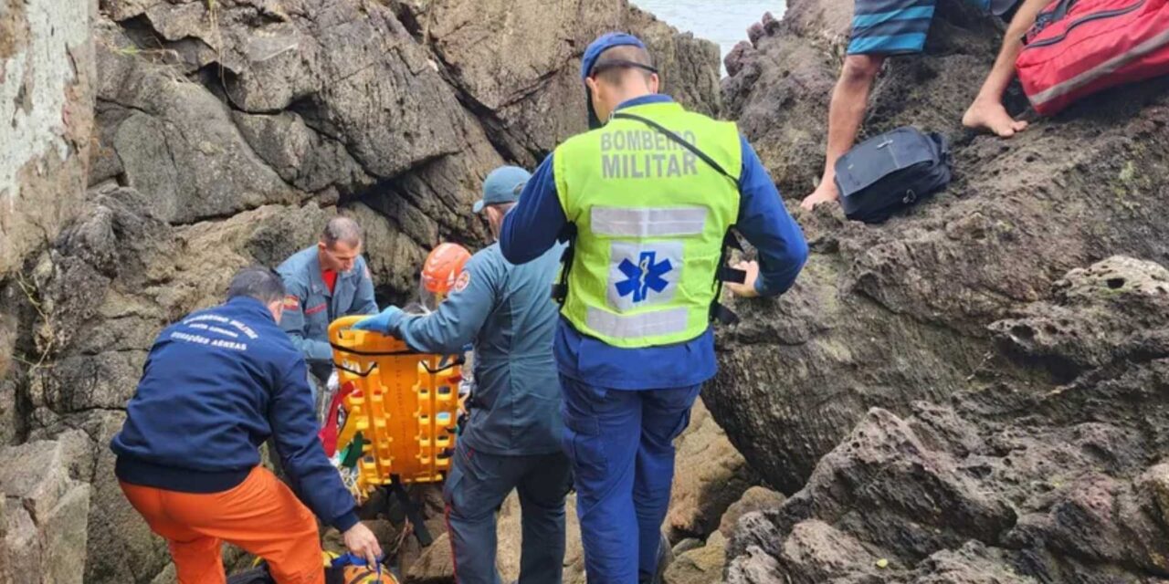 Turista do PR é resgatado de helicóptero após cair durante trilha