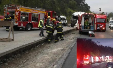 Acidente entre van e caminhão deixa 3 mortos e feridos em rodovia de SC