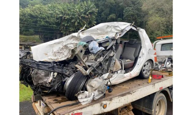 TRÂNSITO NA BR-470 É LIBERADO APÓS QUASE SEIS HORAS DE INTERDIÇÃO