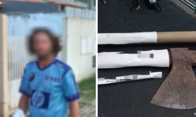 Homem invade evento infantil e ameaça crianças com machado em Bombinhas