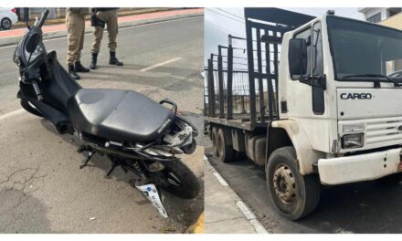 Mulher morre em grave acidente entre moto e caminhão em Lages