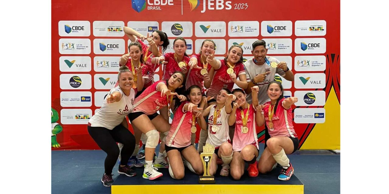 Vôlei feminino do colégio Santa Rosa é Campeão dos Jogos Escolares Brasileiros