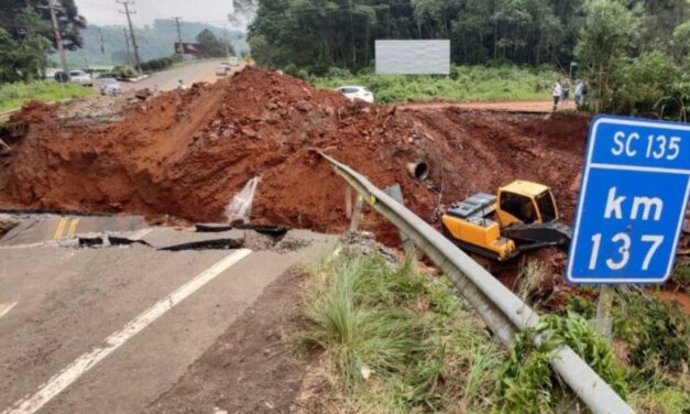 Veja quais rodovias de SC seguem interditadas por conta da chuva