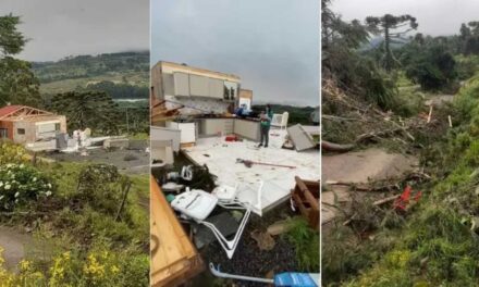Com vento de 107km/h, Urupema foi atingida por tornado, outras cidades vizinhas também registraram estragos