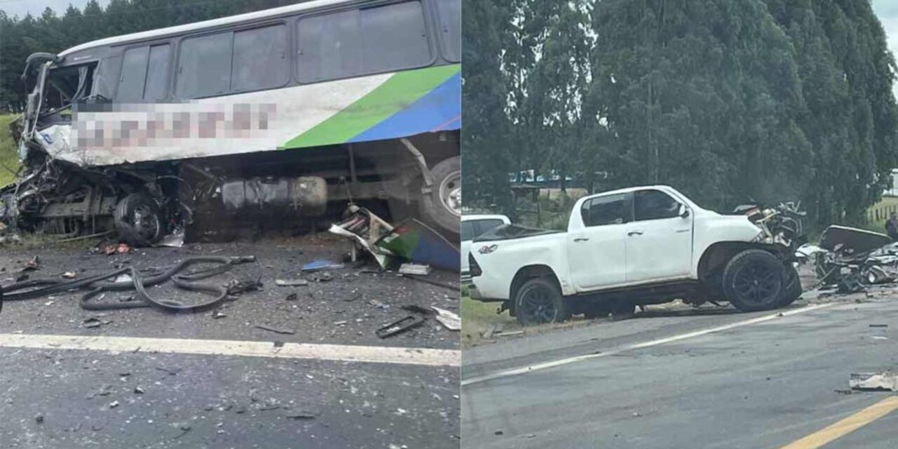 Acidente entre micro-ônibus e camioneta deixa vítima fatal em Correia Pinto