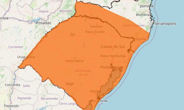 Inmet alerta para tempestades com ventos de até 100km/h que podem atingir SC e RS