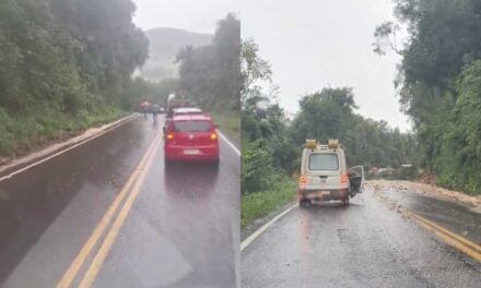 Chuva causa alagamentos, e deslizamentos interditam rodovias no Oeste de SC