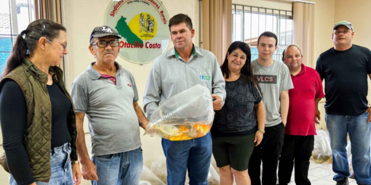 Mais 50 Produtores rurais de Otacílio Costa foram atendidos pela Campanha Alevinos