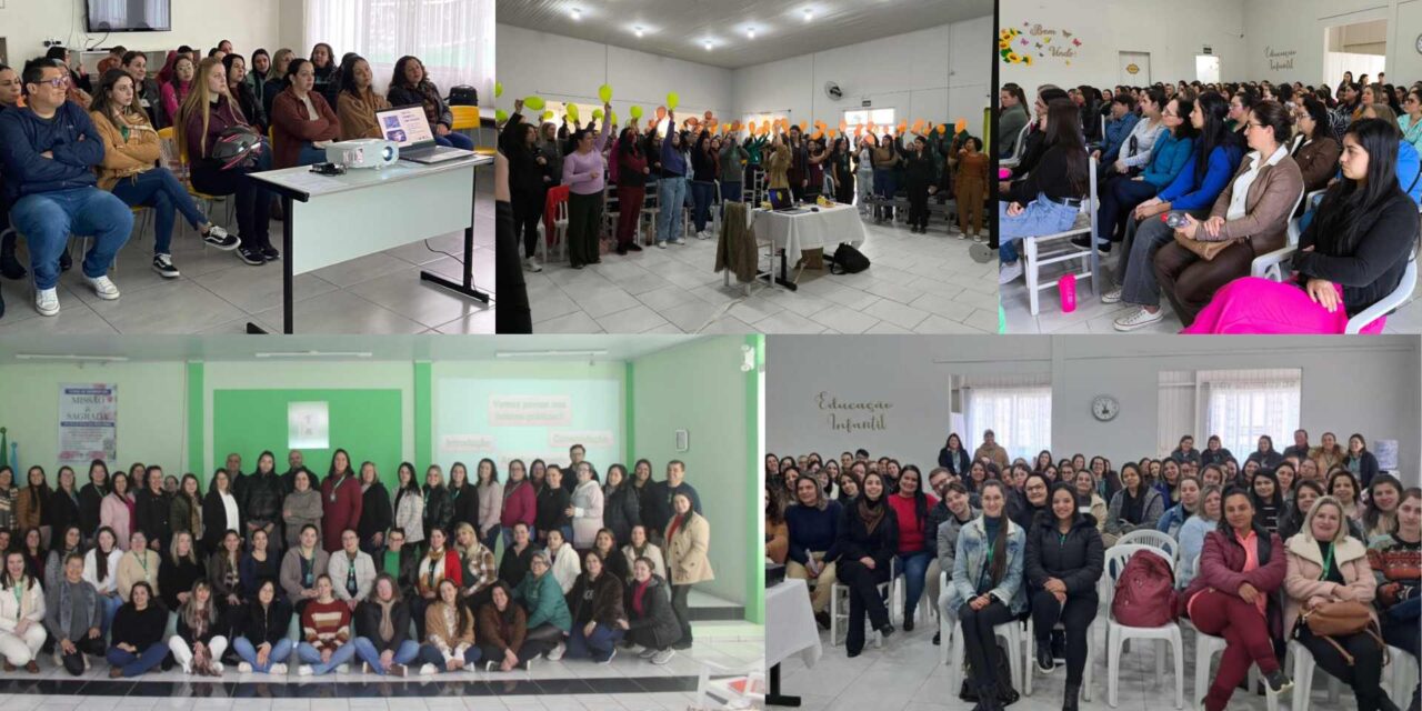 Formação continuada reúne educadores de Otacílio Costa e região com foco em saúde mental, primeiros socorros e práticas pedagógicas