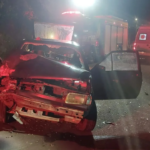 Colisão frontal em carro estacionado deixa dois feridos em Lages